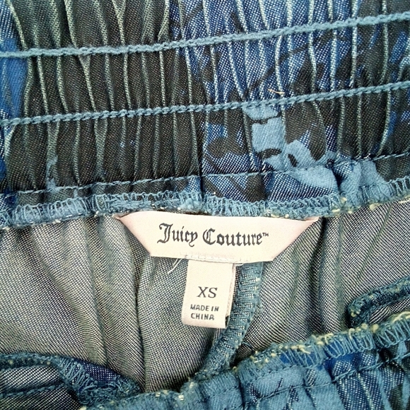 Juicy Couture Set Blue Floral Camo Camouflage Track Suit Jacket Joggers XS S - Picture 15 of 16